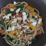 Beets and Pasta with Feta and Almonds